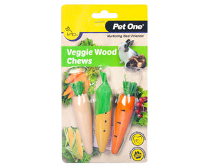 PET ONE VEGGIE WOOD CHEWS 3 PACK