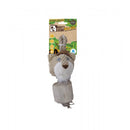 MIGHTY CHOMP SAFARI COFFEE WOOD LION CUB WITH ROPE 25CM