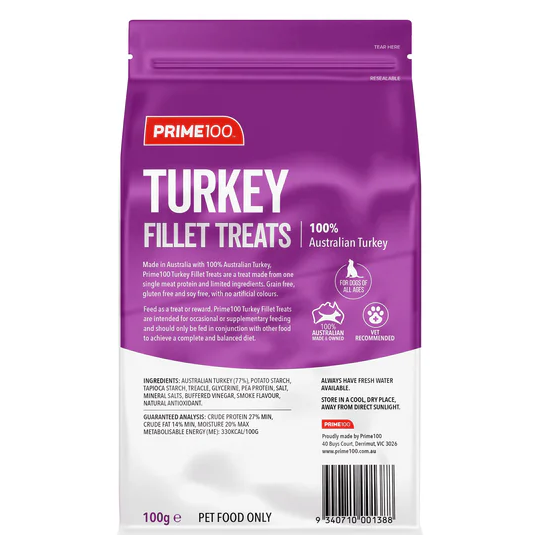 PRIME100 TURKEY FILLETS 100G