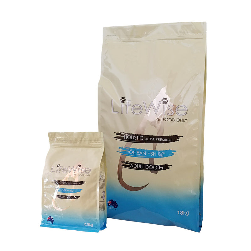 LIFEWISE ADULT DOG OCEAN FISH WITH LAMB AND VEG SMALL BITES 9KG [Sz:9kg]