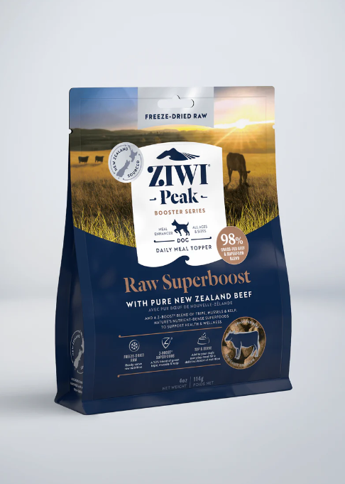 ZIWI PEAK DOG FREEZE DRIED BEEF RAW SUPERBOOST 114G