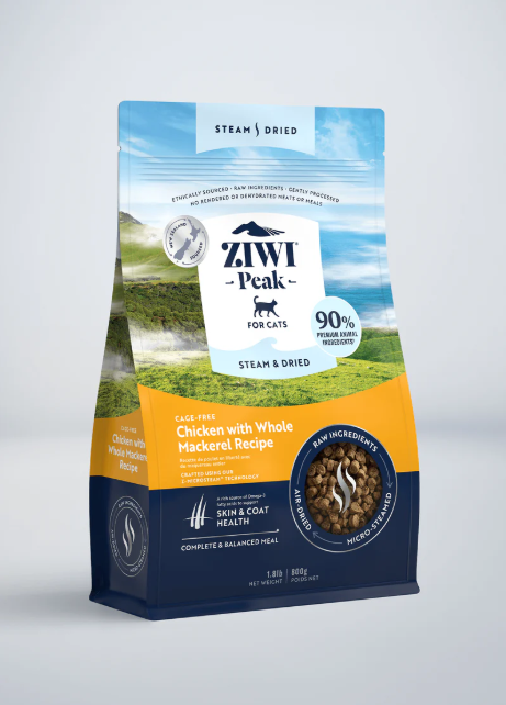 ZIWI PEAK CAT FOOD STEAM AND DRIED CHICKEN AND MACKEREL 800G