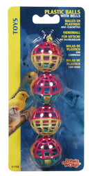 LIVING WORLD PLASTIC BALLS WITH BELLS BIRD TOY