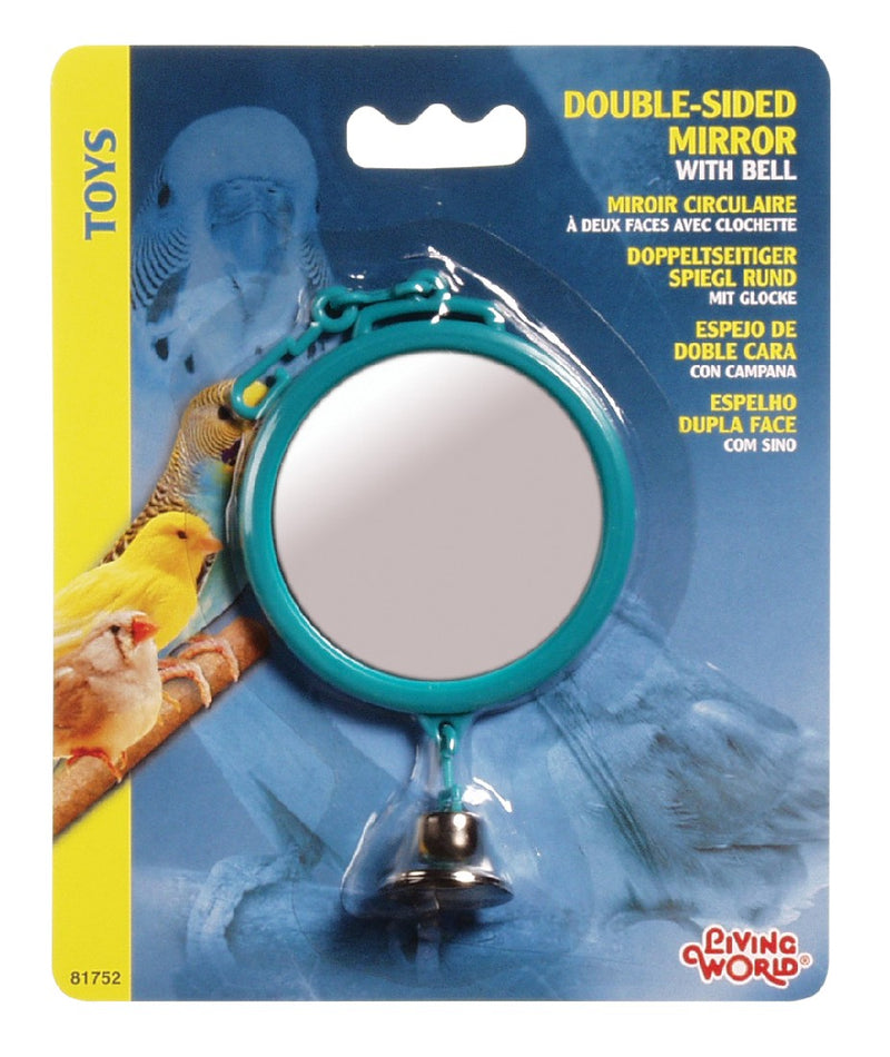 LIVING WORLD DOUBLE SIDED MIRROR WITH BELL BIRD TOY