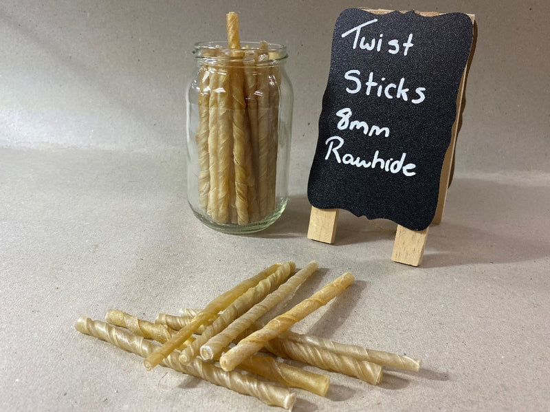 TWIST STICK NATURAL RAWHIDE