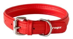 ROGZ SOFT LEATHER COLLAR RED