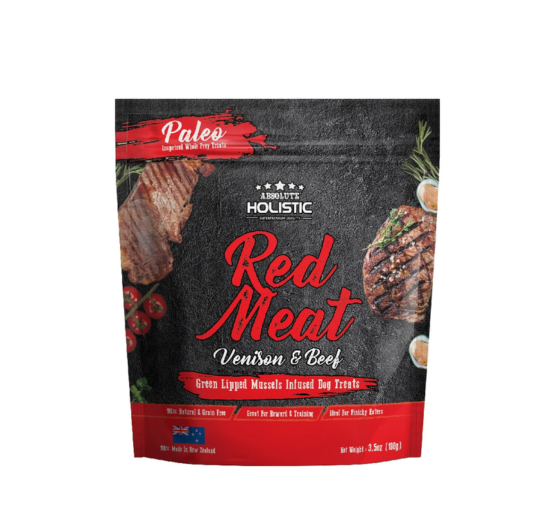 ABSOLUTE HOLISTIC AIR DRIED DOG TREATS RED MEAT BEEF & VENISON