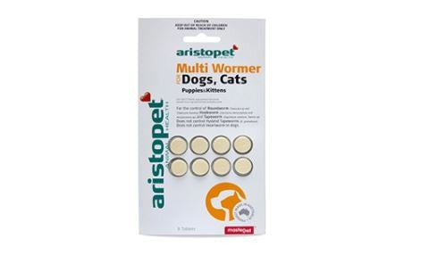ARISTOPET MULTI WORMER TABLETS DOG & CAT 8 PACK