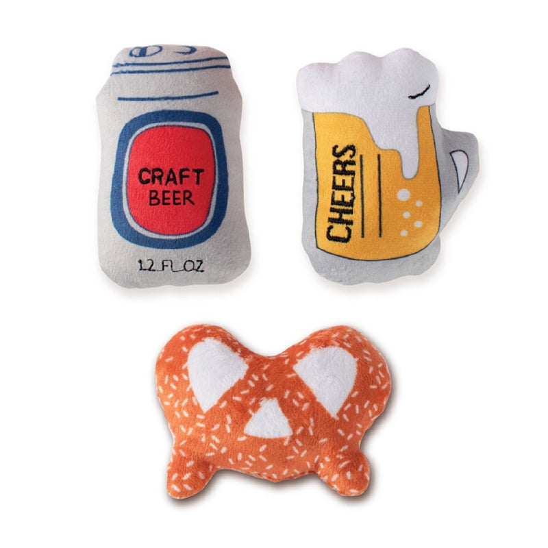 BEER 3-PIECE SMALL DOG TOY FRINGE STUDIO