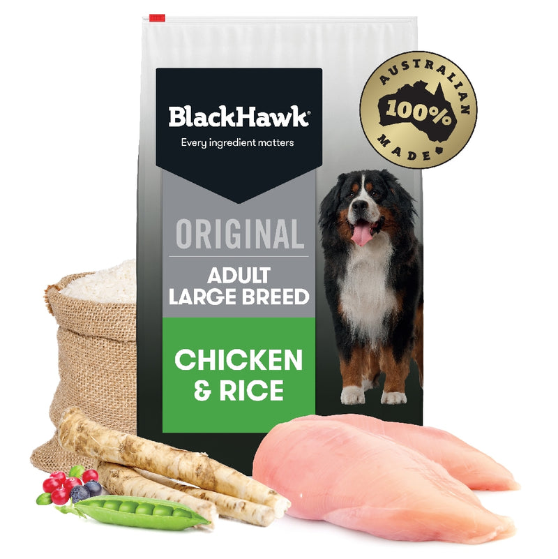 BLACK HAWK ADULT DOG LARGE BREED CHICKEN & RICE 20KG