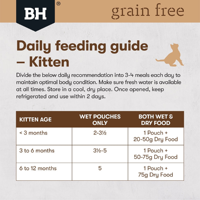 BLACK HAWK KITTEN WET FOOD GRAIN FREE CHICKEN WITH PEAS 85G