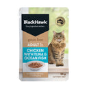 BLACK HAWK CAT WET FOOD GRAIN FREE CHICKEN WITH TUNA & OCEAN FISH 85G
