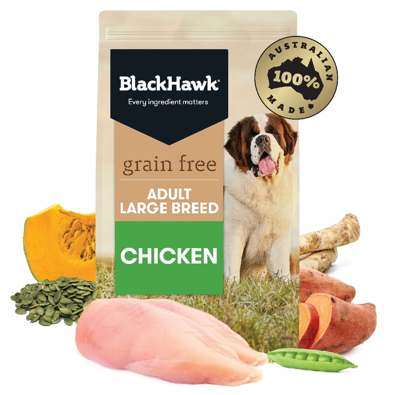 BLACK HAWK DOG GRAIN FREE LARGE BREED CHICKEN 15KG