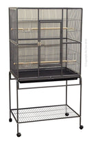 AVI ONE FLIGHT CAGE ON STAND SQUARE BLACK
