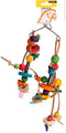 AVI ONE PARROT TOY WOODEN BEADS WITH LEATHER