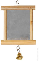 AVI ONE BIRD TOY WOOD FRAME MIRROR WITH BELL