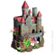 ORNAMENT RED ROOF CASTLE WITH PLANTS LARGE 23x16.5x27CM