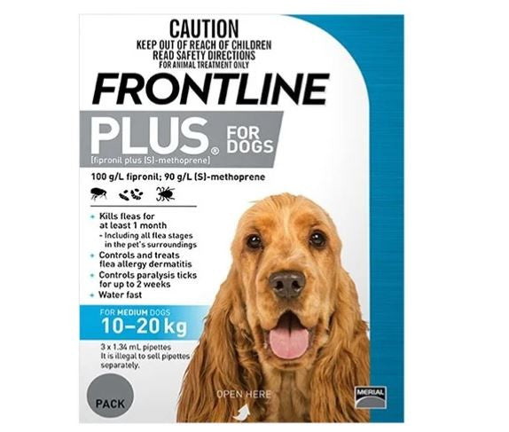 FRONTLINE PLUS FOR DOGS 10-20KG