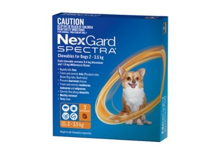NEXGARD SPECTRA DOG 2-3.5KG - 3 PACK