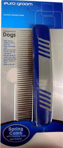EURO GROOM SPRING COMB WITH ROTATING TEETH