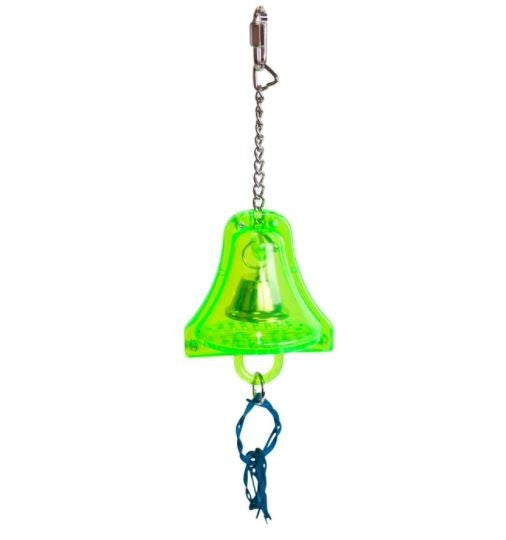 KAZOO ACRYLIC BELL WITH WICKER RINGS SMALL