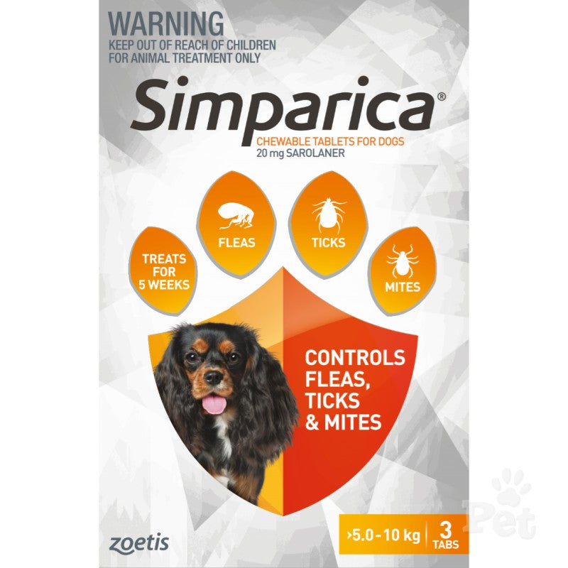 SIMPARICA CHEWS FOR DOGS 5.1-10KG